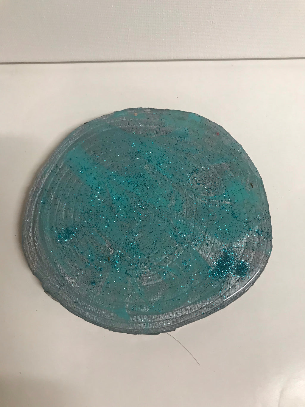 Teal with glitter coasters