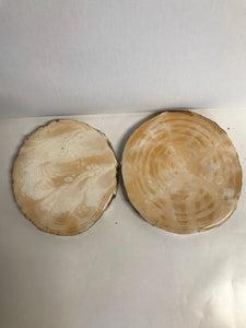 Beige and white coasters