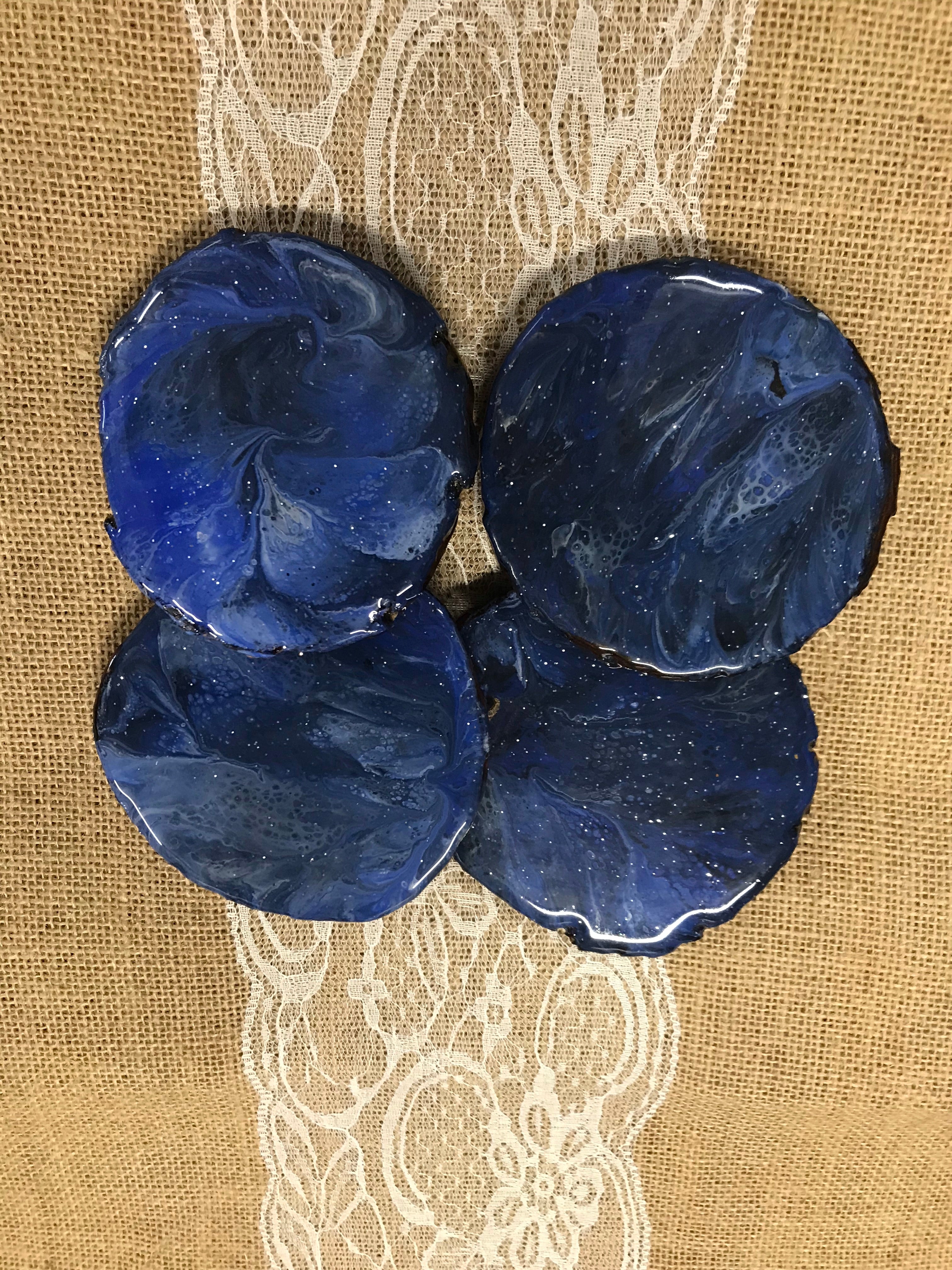 Coasters Black and blue