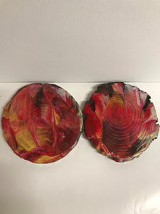 Red, Gold and Black coasters